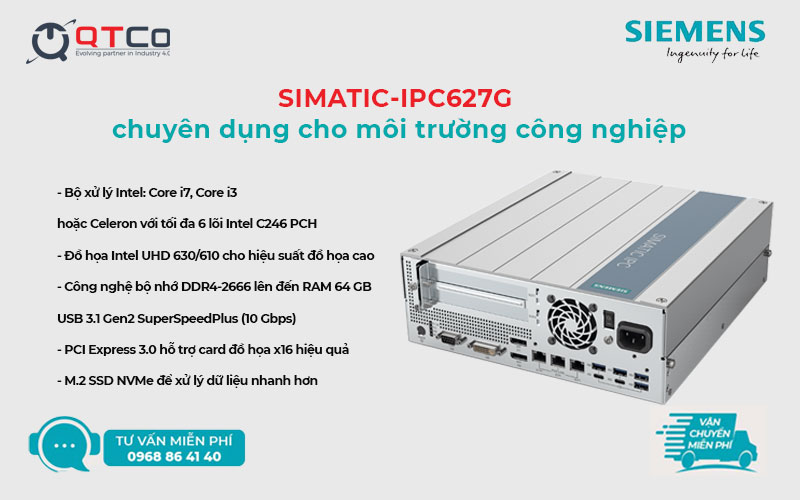  Cấu hình cơ bản của máy tính công nghiệp Simatic IPC627E 