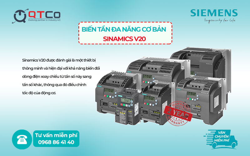 Các ứng dụng của Biến tần đa năng cơ bản Siemens Sinamics V20
